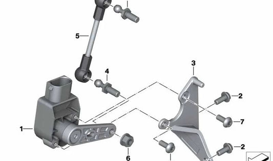 Soporte trasero OEM 33548359000 para BMW Motorrad S 1000 XR (SK49, A14, 2015-2019). Pieza original BMW Motorrad.