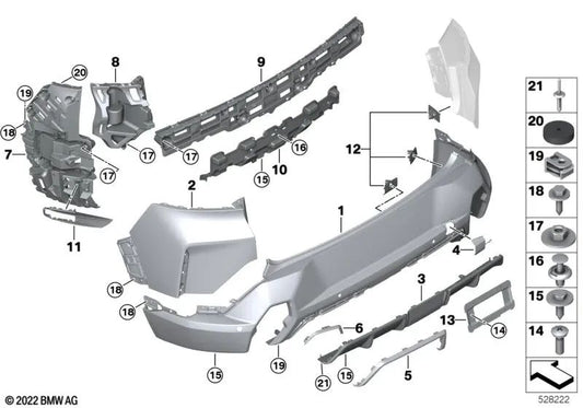Left Absorber Funnel for BMW XM G09 (OEM 51129880749). Original BMW