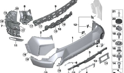 Tornillo cruzado para plástico OEM 07146959895 para BMW {E81, E82, E87, E88, F44, E46, E90, E91, E39, E65, E66, G14, G15, G16, E84, E83, G01, F97, E70, E71, E72, G07, G09, E85, E86} y MINI {F56, R56, R59, F67, R57, R55, R58}. Original BMW y MINI.