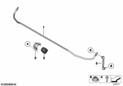 Stabilisator -Gummiunterstützung für BMW E90, E92, E93, E84 (OEM 33556761360). Original BMW