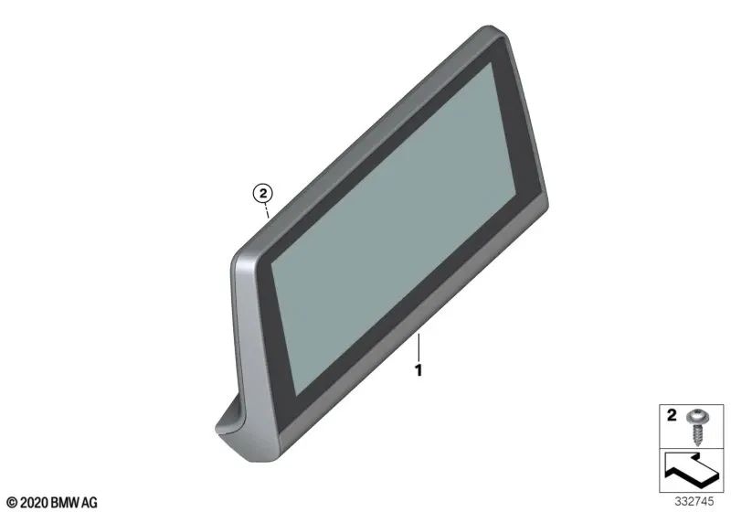 Central Information Display for BMW I12, I12N (OEM 62109396750). Original BMW