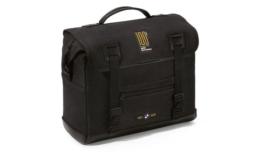 Bolsa lateral izquierda edición 100 años OEM 77495A5CCA7 para motos BMW R 18, R 18 Classic. Original BMW Motorrad.