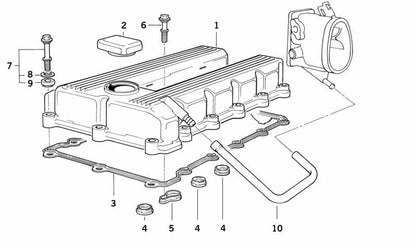 Manguera de ventilación OEM 11151739231 para BMW E36 (316i, 318i, 320i, 323i, 325i, 328i, M3). Original BMW.