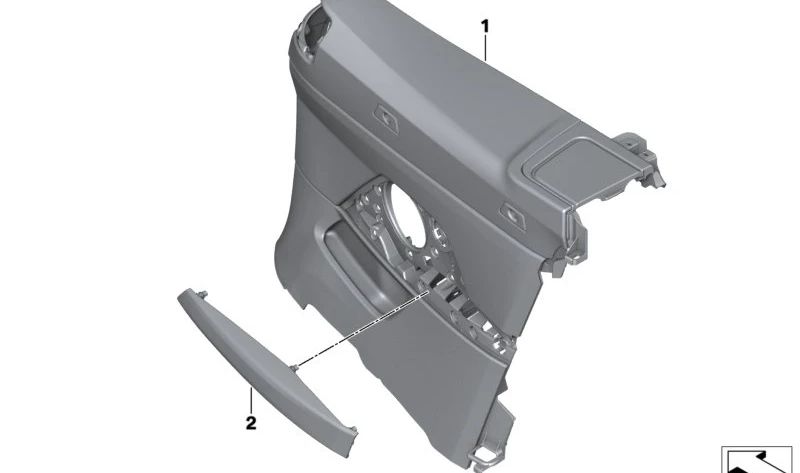 Panel lateral izquierdo OEM 51427999007 para BMW G23. Original BMW.