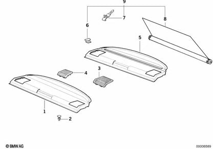 Rejilla para BMW E36, E31 (OEM 51468153260). Original BMW