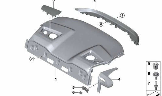 Rejilla altavoz trasera derecha OEM 65136846838 para BMW F92, F93, G15, G16. Original BMW.