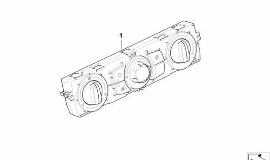 Painel de controle de ar condicionado para BMW E81, E82, E87, E87N, E88, E90, E90N, E91, E91N, E92, E92N, E93, E93N, X1 E84 (OEM 6411926618). BMW original