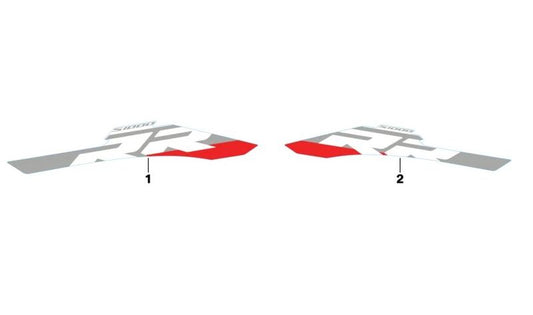 Decoración revestimiento lateral derecho OEM 51147108846 para moto BMW S 1000 RR (K67) 2021-2024. Original BMW Motorrad.