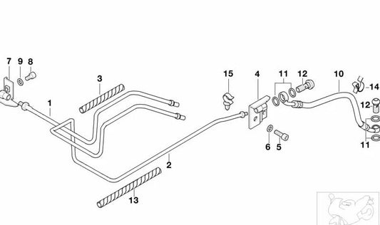 Soporte de montaje OEM 34322333202 para motos BMW K1200LT (K589) 1998-2009. Original BMW Motorrad.