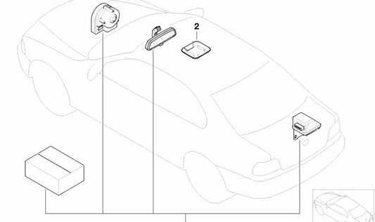 Cubierta sensor ultrasonido interior OEM 51442698330 para BMW E39. Original BMW.