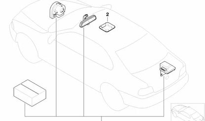 Tapa sensor ultrasonidos interior OEM 51448249971 para BMW E39. Original BMW.