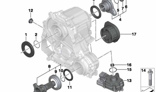 Brida de salida OEM 27107593439 para BMW E84. Original BMW.