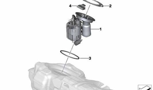Unità di pompa per BMW F45, F48, F39 (OEM 16117353487). BMW originale