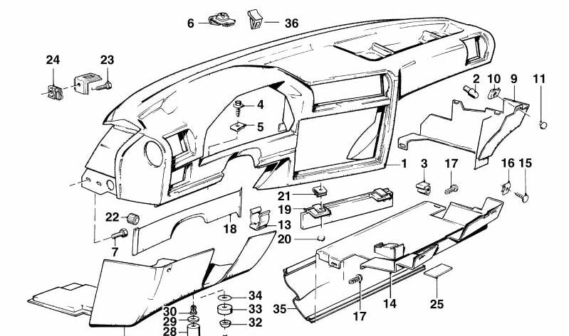 Grampo para BMW Série 3 E30, Série 7 E23 (OEM 51451902637). BMW original