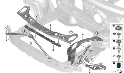 Alojamiento faro izquierdo OEM 51647301599 para MINI F56, F55, F57, F56 BEV... y más. Original MINI.