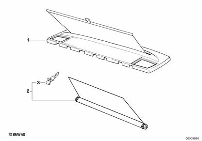 Left suspension hook for BMW 5 Series E34 (OEM 51461978981). Original BMW