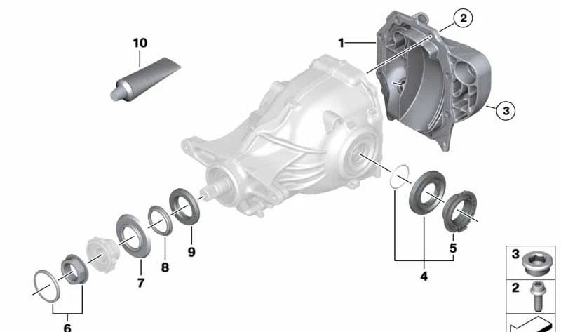 Hintere Abdeckung für BMW G01, G08, G02 (OEM 33118652557). Original BMW.