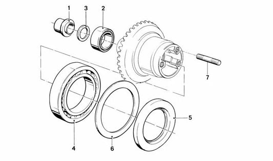 Anneau de pression pour plusieurs modèles / séries BMW (OEM 33121242440). BMW d'origine.