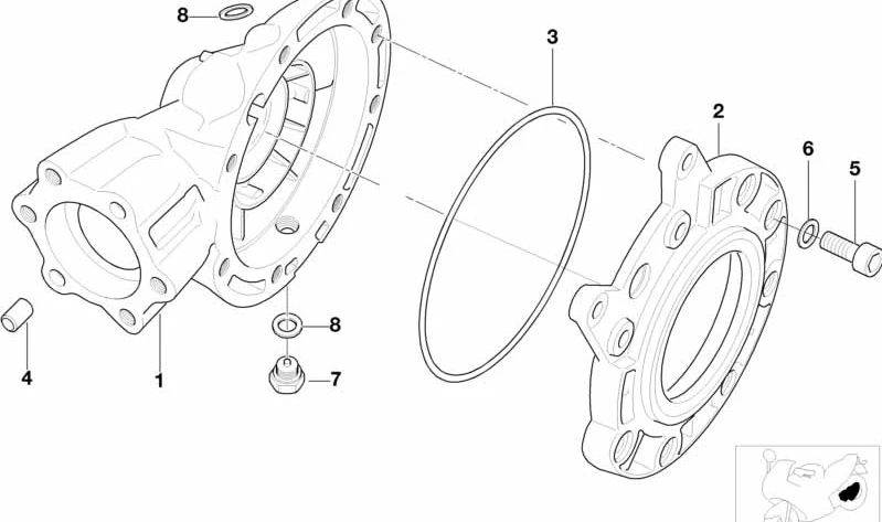 Coperchio della coppa posteriore OEM 33112335511 per BMW Motorrad R 850 C, R 1200 C, R 1200 C Montauk... e altro ancora. BMW Motorrad originale.