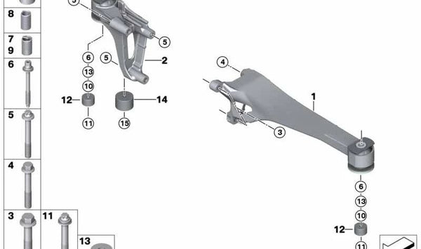 Inserto roscado Heli-Coil OEM 07146958589 para BMW F40, F44, F45, F46, E60, E61, E63, E64, F48, F39 y MINI F55, F56, F57, F54, F60. Original BMW y MINI.