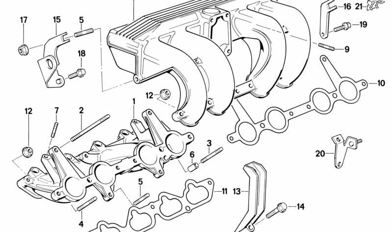 Soporte de sujeción OEM 11611721914 para BMW E30. Pieza original BMW utilizada en la admisión del motor. Compatibilidad garantizada solo con BMW E30. Original BMW.