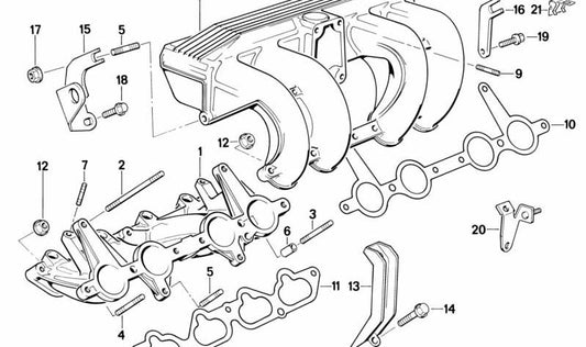 Soporte de sujeción OEM 11611721914 para BMW E30. Pieza original BMW utilizada en la admisión del motor. Compatibilidad garantizada solo con BMW E30. Original BMW.