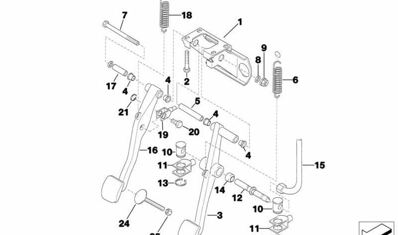 FORCHIO CLUTTO OEM 21512221254 per BMW E30, E36, E34, Z3. BMW originale.