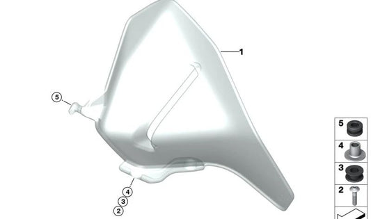 Revestimiento puesto de conducción derecho OEM 46631541488 para BMW Motorrad R1300GS. Original BMW Motorrad.