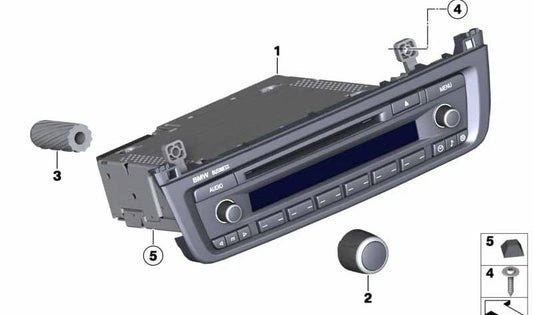 Radio -CD -Geschäft für BMW 1 F20 -Serie, F21 (OEM 65129332076). Original BMW
