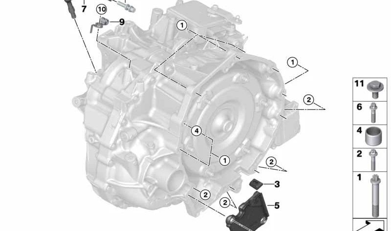 Tubo de ventilación para BMW Serie 1 F52, Serie 2 F45, F46, X1 F48, X2 F39, MINI F54, F55, F56, F57, F60 (OEM 24148627925). Original BMW