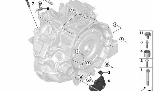 Tubo di ventilazione per BMW 1 F52 Series, serie 2 F45, F46, X1 F48, X2 F39, Mini F54, F55, F56, F57, F60 (OEM 24148627925). BMW originale