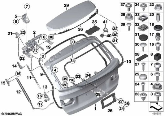 Vis ronde combinées pour la série BMW 3 F31, F31N (OEM 07147291742). BMW d'origine.