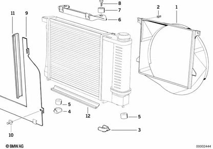 Marco del ventilador para BMW Serie 3 E30 (OEM 17111712623). Original BMW.