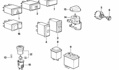Interruptor OEM 61311374586 para BMW E30, E28, E24, E23. Compatible con modelos 320i con cambio automático. Original BMW.