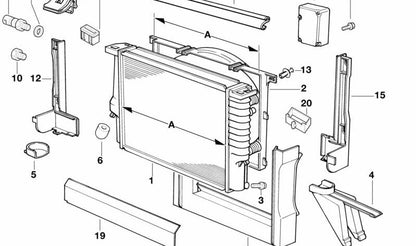 Interruptor de Temperatura Doble para BMW E30, E36, E28, E34, E24, E32, E31 (OEM 61311378073). Original BMW