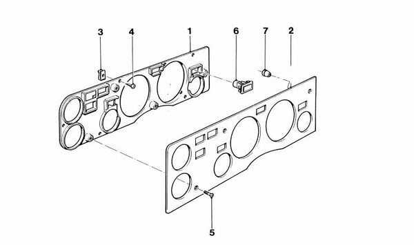 Soporte cuadro instrumentos OEM 62212167490 para BMW F20, F21, F22, F23, F30, F31, F32, F33, F34, F36, F87. Original BMW.