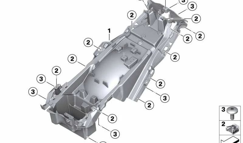 Porta-bagagens traseiro OEM 46627726067 para motocicletas BMW K1600GT, K1600GTL. Originais BMW Motorrad.