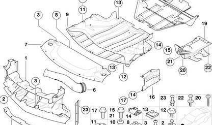 Conducto de aire superior para BMW E52 (OEM 51718234139). Original BMW.