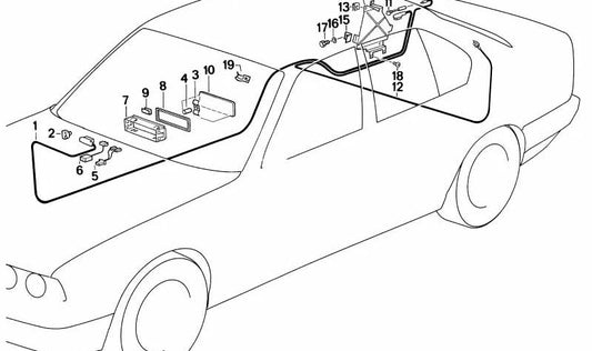 Radio Profectect Protective Cover OEM 65128359499 pour BMW E34. BMW d'origine.