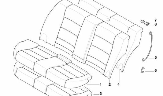 Backup Fund Grey Fabric 52208180354 für BMW E36 {316i CA11, CA12, CA21, CA22, CA38, CA48, CA71, CA72, CA81, CA82}. Originaler BMW -Ersatz.