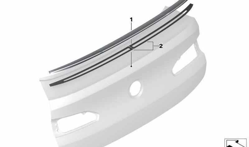 Alerón trasero imprimado para BMW F98, G02N (OEM 51628075685). Original BMW