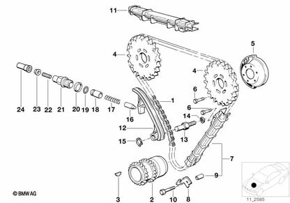 Tenditore per BMW 7 E38 Series, serie 8 E31 (OEM 11311747017). BMW originale.