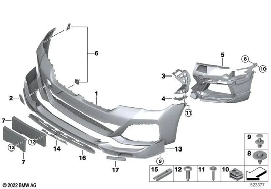 Crochet de remorquage avant, imprimé pour la série BMW 5 G30N, G31N (OEM 51119852446). BMW d'origine