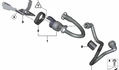 Tubería de ventilación OEM 16122753136 para MINI R55, R56, R57, R58, R59 con motor N14/N18. Original MINI.