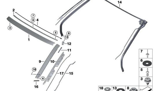 Scheda destra per BMW I12, I15 (OEM 51447378910). BMW originale