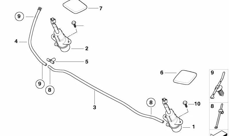 Brazo limpiaparabrisas delantero izquierdo OEM 61677173851 para BMW X5 E70, X5 E70 LCI. Original BMW.