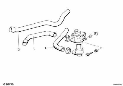 Manguera de agua de avance 1 para BMW Serie 5 E28 (OEM 64211372457). Original BMW