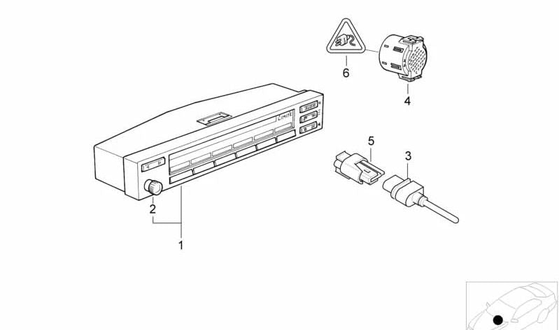Pantalla de información multifunción OEM 65826914939 para BMW E38. Original BMW.