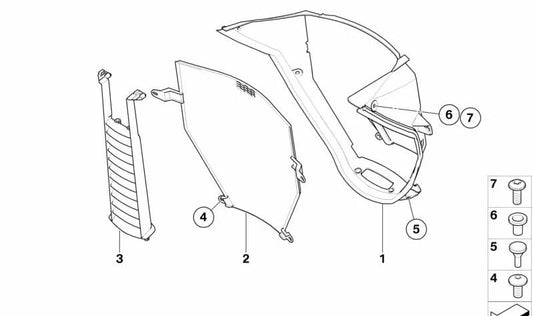 OEM Air Guide 17117673162 pour BMW Motorrad K 1200 S, K 1300 S. Original BMW Motorrad.