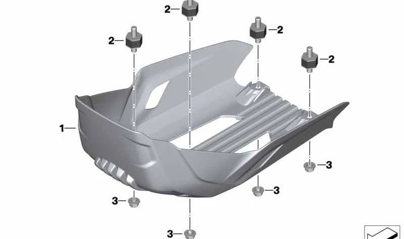 Protección inferior OEM 46638560410 para motos BMW G 310 GS (K02) desde 08/2016. Original BMW Motorrad.